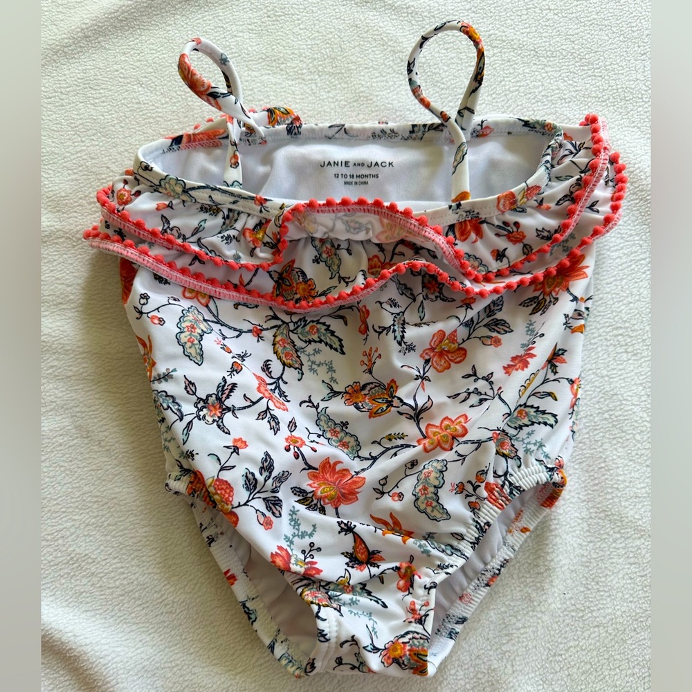 Janie and Jack little girls bathing suit. 12-18 months. Like New